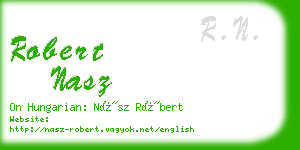 robert nasz business card